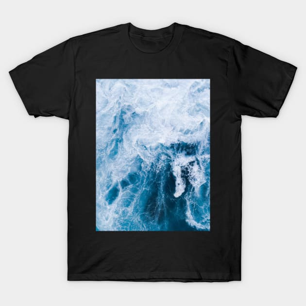 Crystal Clear Aqua Blue Ocean Water T-Shirt by StylishPrinting